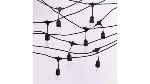 Girlanda Ogrodowa ZESTAW LED 10m +10 żarówek filament G45 E27 1W 2700K
