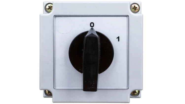Łącznik krzywkowy 0-1 2P 10A w obudowie 4G10-91-PK R014 63-840395-011