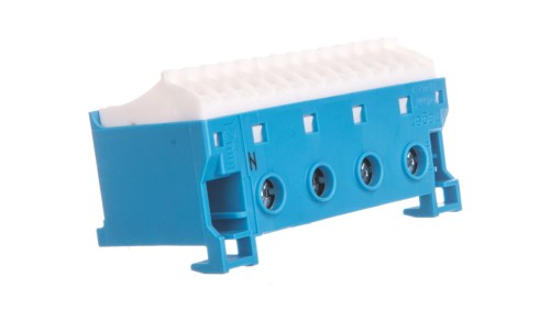 Blok samozaciskow 63A QC niebieski 18 przylaczy 33x75x34mm KN18N