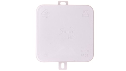 Puszka n/t hermetyczna pusta 75x75x38mm IP54 z dławicą zintegrowaną szara N5 samogasnąca bezhalogenowa 83005002