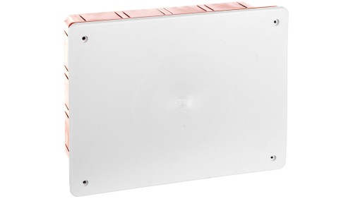 Puszka podtynkowa z pokrywą seria 350 196x152x70 czerwony-biały EC350C6