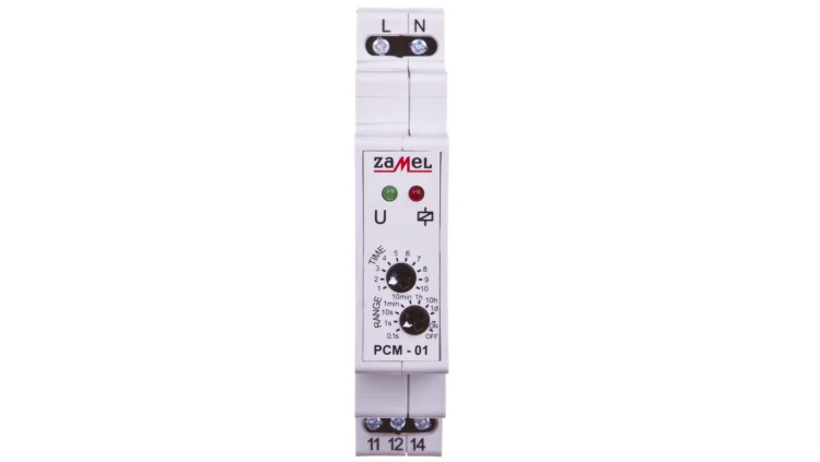 Przekaźnik czasowy 1-funkcyjny 1NO/NC 16A 0,1sek-10dni 230V AC PCM-01 EXT10000072