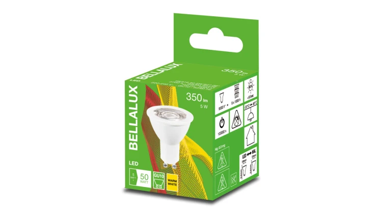 Żarówka LED BELLALUX 50 GU10 4,5W 350lm 2700K 827 (36 stopni) 4058075483453