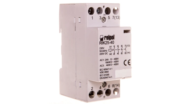 Stycznik modułowy 25A 4Z 0R 230V AC/DC RIK25-40-230 2608213