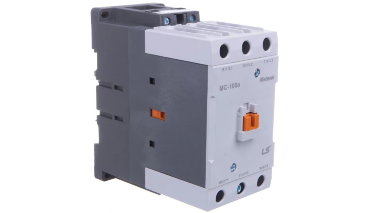 Stycznik LS Electric, 100A w AC-3, moc 55kW, napięcie cewki 24VAC, styki pomocnicze 1a1b 1384000400 MC-100A 24VAC 1A1B