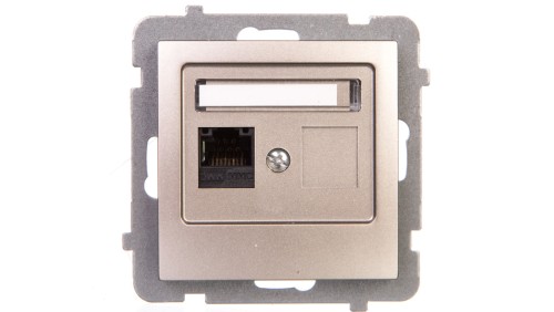 AS Gniazdo komputerowe pojedyncze RJ45 kat.5e MMC satyna light GPK-1G/K/m/45
