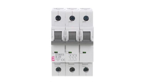 Wyłącznik nadprądowy 3P B 20A 6kA AC ETIMAT 6 002115517