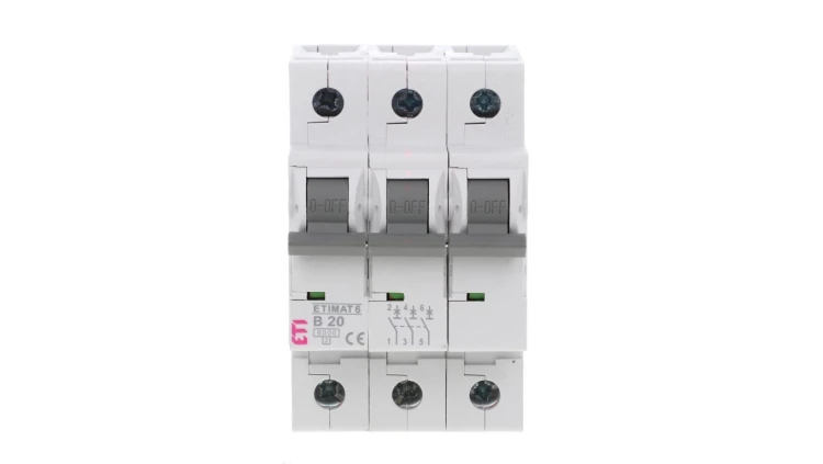 Wyłącznik nadprądowy 3P B 20A 6kA AC ETIMAT 6 002115517