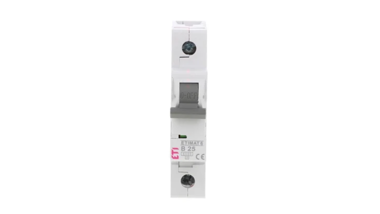 Wyłącznik nadprądowy 1P B 25A 6kA AC ETIMAT 6 002111518