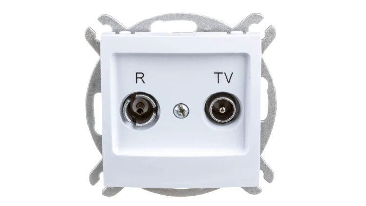 IMPRESJA Gniazdo antenowe RTV końcowe 2,5-3dB białe GPA-YK/m/00