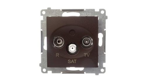 Simon 54 Gniazdo antenowe R/TV/SAT końcowe brąz mat DASK.01/46