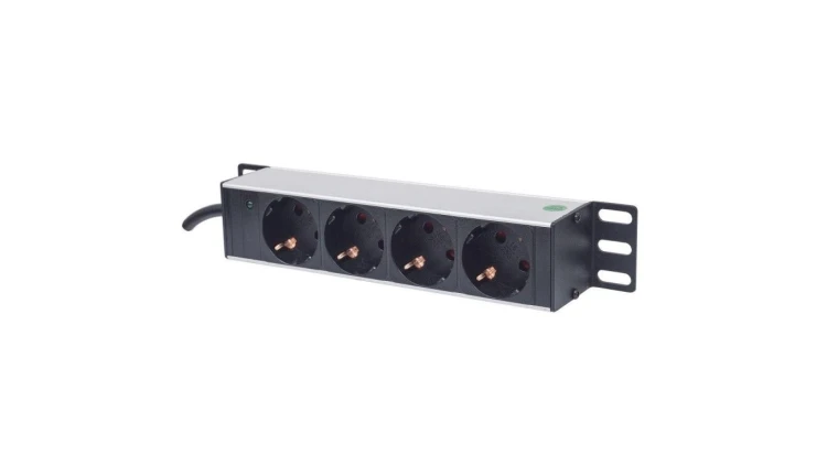 Listwa zasilająca Rack 10, 4 gniazda Schuko