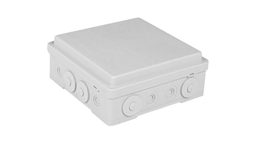 Puszka naścienna przyłączeniowa 130x52x130 mm, z 4 dławnicami, IP54, bezhalogenowa, odporna na UV, NPP130 szara 35390002