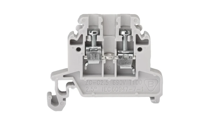 Złączka szynowa 2-przewodowa 2,5 mm2 szary ZG-G2,5 A11-8108