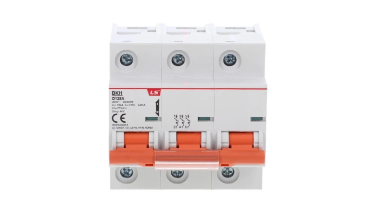 Wyłącznik instalacyjny LS Electric BKN 3P, 125A, charakterystyka D 06110352R0 BKH 3P D125A