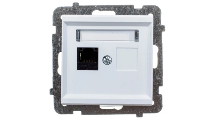 SONATA Gniazdo komputerowe pojedyncze RJ45 kat.5e białe KRONE GPK-1R/K/m/00