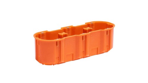 Puszka podtynkowa trójpolowa 3x60mm głęboka bezhalogenowa pomarańczowa MultiwallSlim M3x60DF 33407008