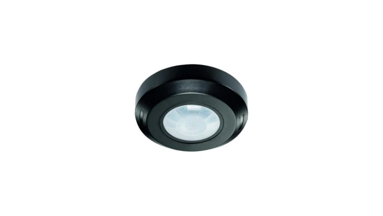 Czujnik ruchu PIR natynkowy IP20 360 st. 300W zasięg 6m czarny w całości CP-6C