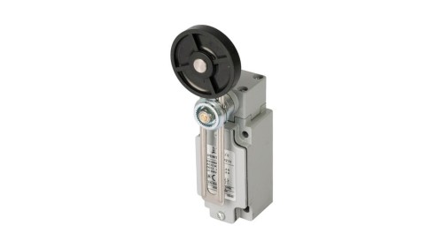 Wyłącznik krańcowy metal 2Z wolnoprzełączający regulowana dźwignia z rolką z gumy Ø50 PBM1E54PW20 A37-3555