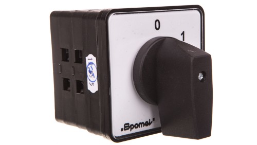 Łącznik krzywkowy 0-1 4P 100A do pulpitu IP65 pokrętło czarne bez ryglowania SK100-2.8210P03