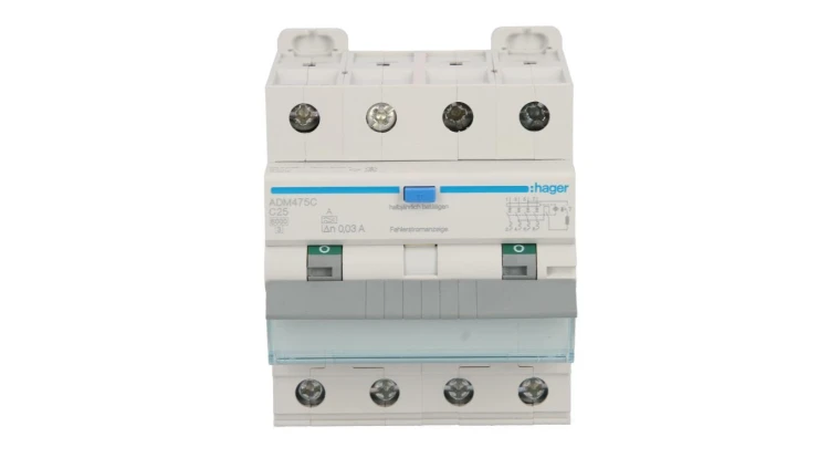 Wyłącznik różnicowo-nadprądowy RCBO 4P C25A 0,03A Typ A 6kA RCBO ADM475C