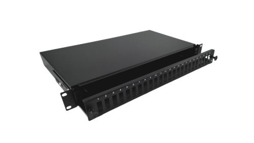 Przełącznica światłowodowa 24xSC duplex 19 1U z płytą czołową, wysuwalna FOP-1U-24SCD-C