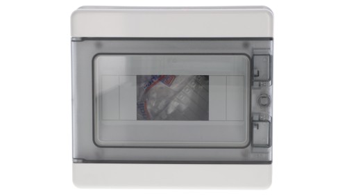 Rozdzielnica modułowa PV 1x8 natynkowa drzwi transp. seria 620 IP65 200x180x100 szyna N+PE szara EC62008E