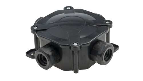 Puszka n/t hermetyczna PH PG16 75x75x33 5x4mm2 IP67 czarna A.0035C