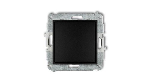 ICON Mechanizm łącznika zwiernego, jednobiegunowego (jeden klawisz bez piktogramu) czarny mat 12IWP-4.1