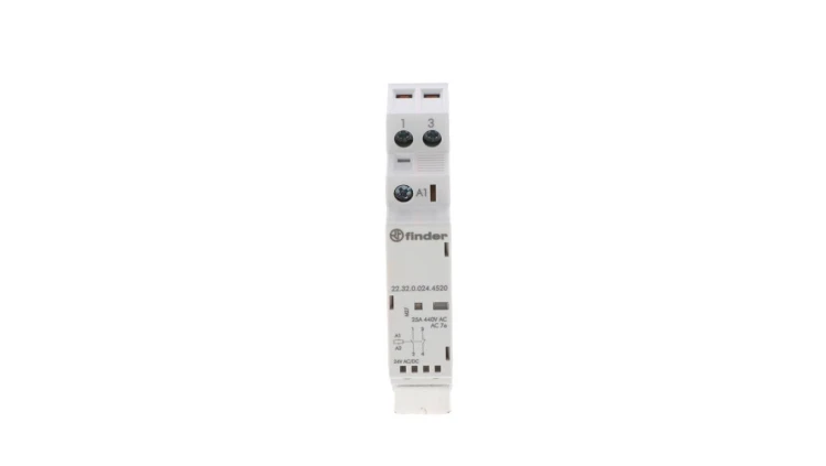 Stycznik modułowy 1Z 1R 25A 24V AC/DC, wskaźnik zadziałania + LED, 17,5mm 22.32.0.024.4520
