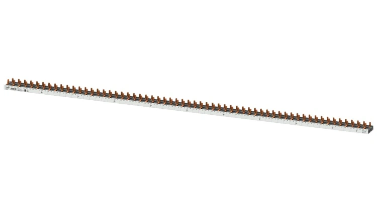 Szyna łączeniowa 3P+N 10mm2 sztyftowa 60 modułowa dla 60 Wyłączników 1P+N wąskich (5SV1 5SV6 5SL60) do cięcia (bez zaślepek w ko
