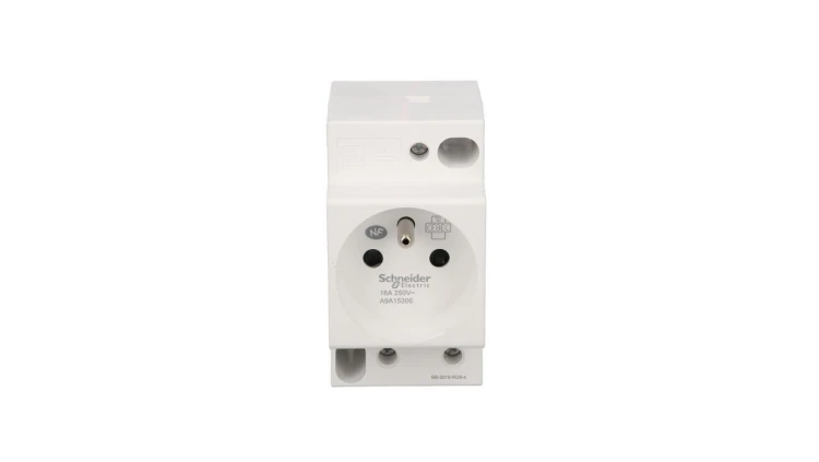 Gniazdo modułowe serwisowe 2P+Z 16A 250V na szynę iPC A9A15306