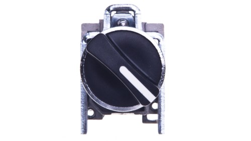 Przełącznik 2 położeniowy pokrętło 22mm czarny 1Z z samopowrotem XB4BD41