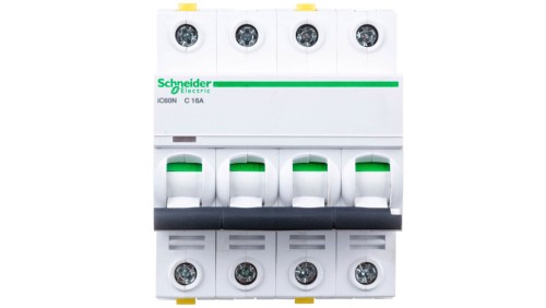 Wyłącznik nadprądowy 4P C 16A 6kA AC iC60N-C16-4 Acti9 A9F04416