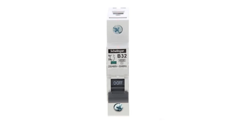 Wyłącznik nadprądowy 1P B 32A 4,5kA AC SCHELINGER A02-G7-1P-B32