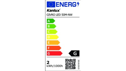 Wąż świetlny GIVRO LED 50M-NW 2W/M 120lm/m 4000K IP65 rolka 50mb Odporność UV zasilanie przelotowe 38577