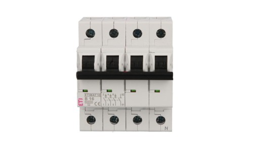 Wyłącznik nadprądowy 3P+N B 16A 10kA AC ETIMAT10 02126716