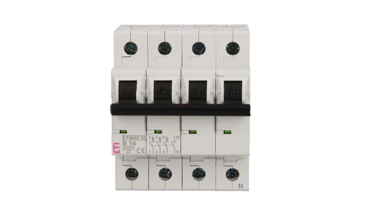 Wyłącznik nadprądowy 3P+N B 16A 10kA AC ETIMAT10 02126716