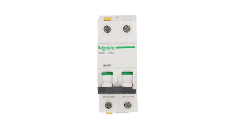 Wyłącznik nadprądowy 2P D 25A 6kA AC iC60N-D25-2 Acti9 A9F05225
