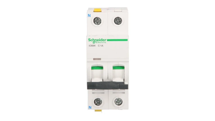 Wyłącznik nadprądowy 1P+N C 1A 6kA AC iC60N-C1-1N Acti9 A9F04601