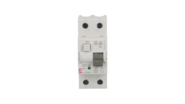 Wyłącznik różnicowo-nadprądowy 2P 6A B 0,03A typ AC KZS-2M 002173101