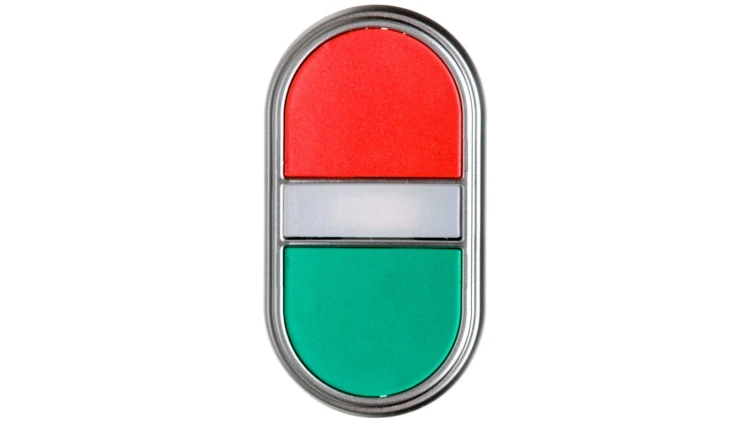 Przycisk dwuklawiszowy czerwono/zielony z podświetleniem z samopowrotem LPCBL7113