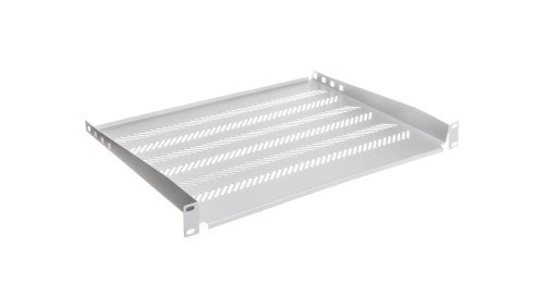 Półka 19cali 1U G/350 szary (RAL 7035) z podporą TN-19-350-1U-GY