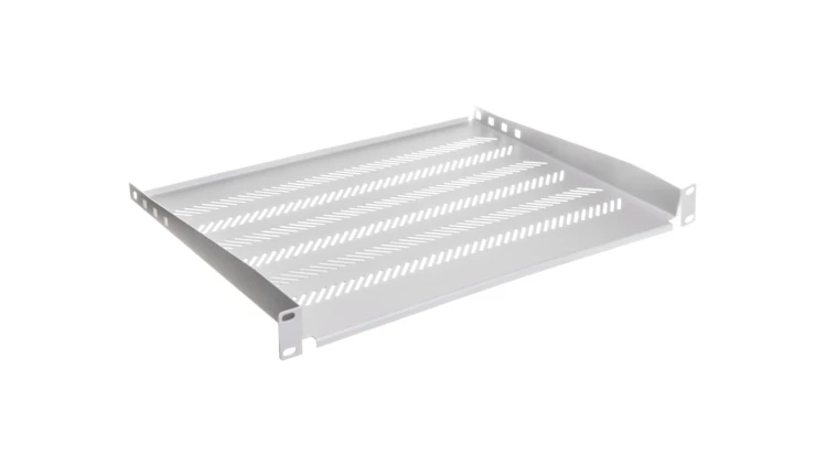 Półka 19cali 1U G/350 szary (RAL 7035) z podporą TN-19-350-1U-GY