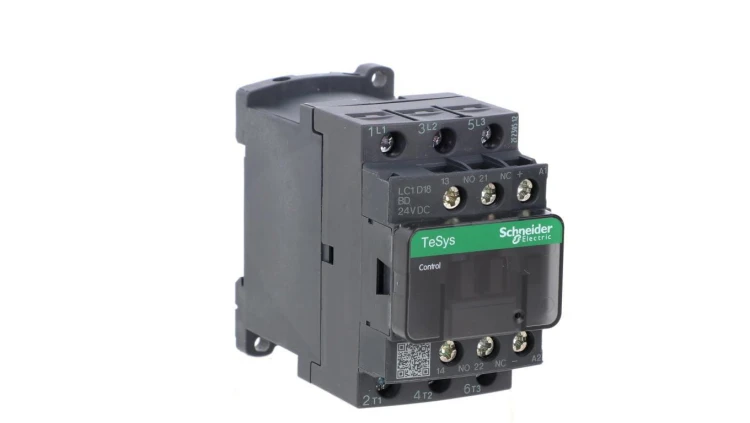 TeSys Deca Stycznik mocy 18A 3P 24V DC 1Z 1R LC1D18BD