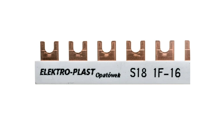 Szyna łączeniowa 1P 80A 16mm2 widełkowa (18 mod.) 1F S18 1F-10 45.181