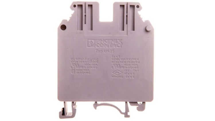 Złączka szynowa 2-przewodowa 0,75-50mm2 szara UK 35 3008012
