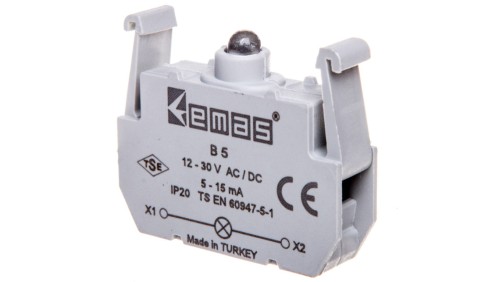 Element podświetlający do przycisków serii B, 12-30V AC/DC, bezbarwny T0-B5