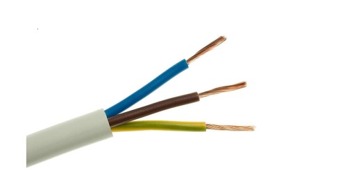 Przewód mieszkaniowy H03VV-F (OMY) 3x1,5 żo biały 300/300V /100m/