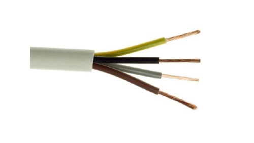 Przewód warsztatowy H05VV-F (OWY) 4x2,5 żo biały /100m/